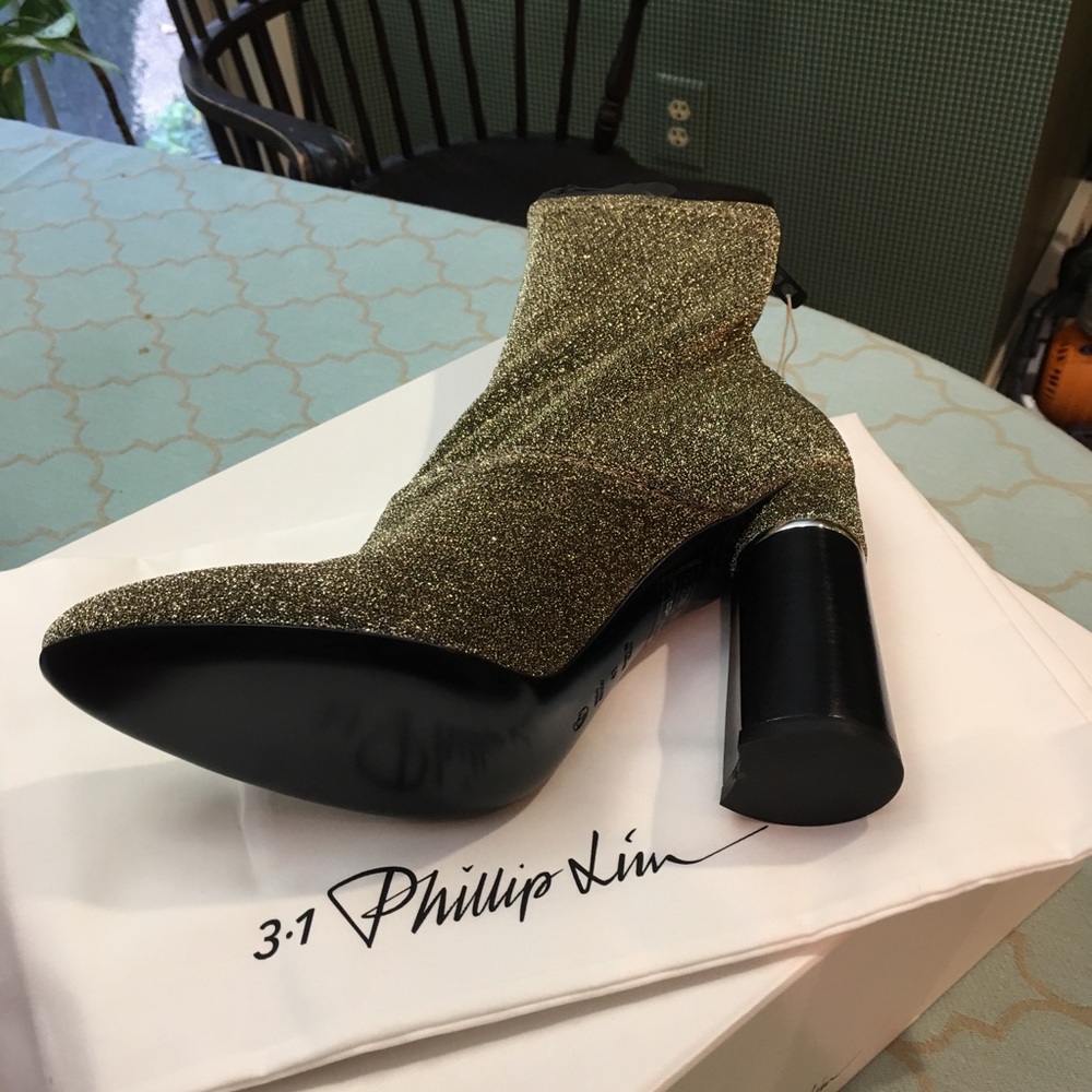 3.1 Philip Lim Gold Ankle Boot NIB! - Picture 4 of 8